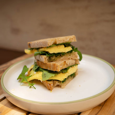 Chili Egg Sourdough Hunter Beef Sandwich