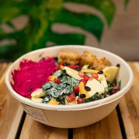 Apple Kale Beet Hummus Salad