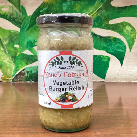 Vegetable Burger Relish Nano's