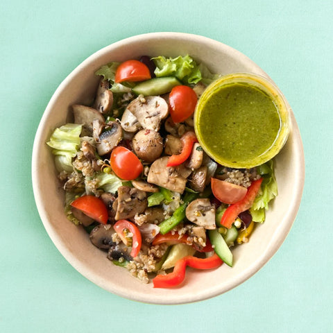 Vegan Shroom  with Pesto Lime Dressing