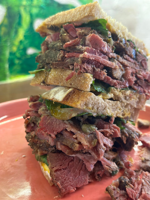 Smoked Beef Pastrami Sourdough Sandwich